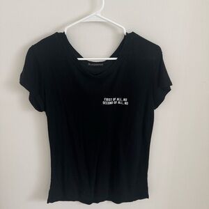 Graphic Black Women's Tee - First Of All No